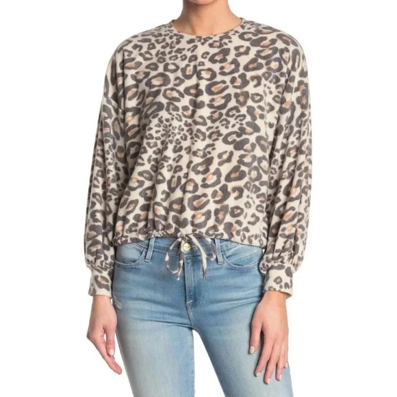 Know One Cares NWT’s leopard print brushed knit top. Size small - Picture 3 of 5